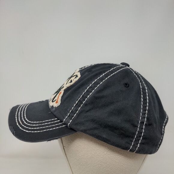 Dog Mom Strapback Hat Blue One Size Embroidered Distressed 6 Panel - Picture 3 of 6